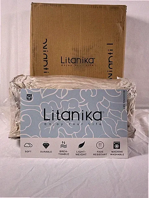 Litanika Brown Lightweight Fade Resistant Comforter Bedding Set Sz Standard