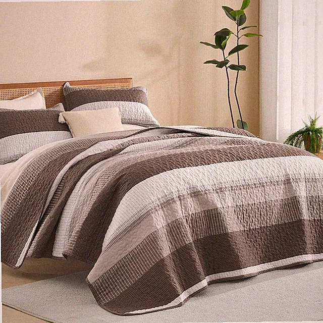 Litanika California King Quilt Set Brown - Cal King(112*104in), 16