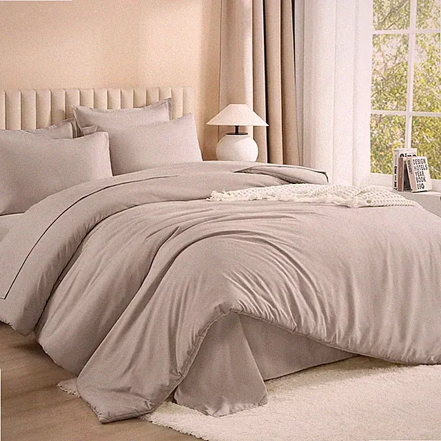 Litanika King Size Comforter Set Linen - 7 Pieces Bed in a Bag King Bedding Comf