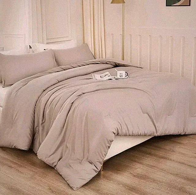 Litanika Oatmeal Comforter King Size, 3 PiecesComforter Set104x90In